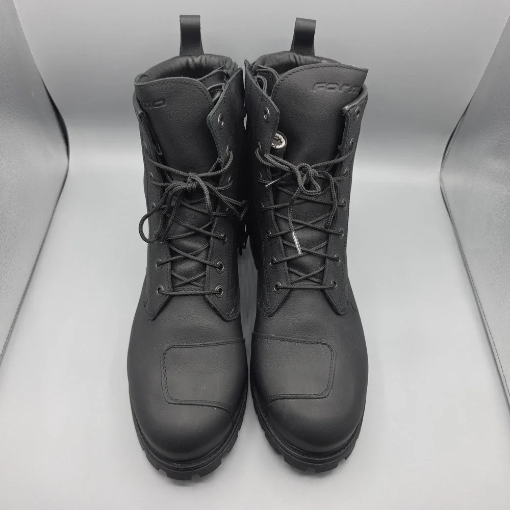 Forma Legacy Dry Motorcycle Boots Mens 47 Black Leather Waterproof Combat Zipper